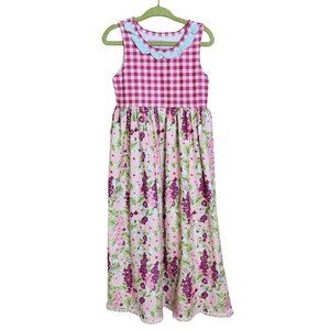 Sweet Honey Plum Floral Long Maxi Dress Girls Size 3T